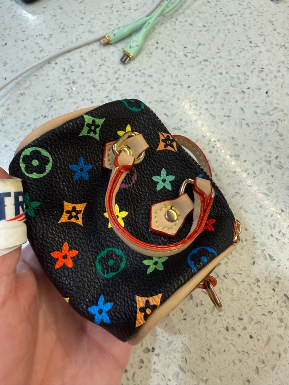 Bundle of 3, Brand New Designer Inspired Functional Mini Bags 💜💚🧡 - Picture 4 of 11